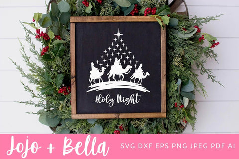 Nativity Scene SVG, Christmas SVG, Three Wise Kings SVG, Christmas Gift png, Christmas Sign DXF, Christmas Svgs, Christmas Ornament svg, Christmas Shirt Svg SVG Jojo&Bella 