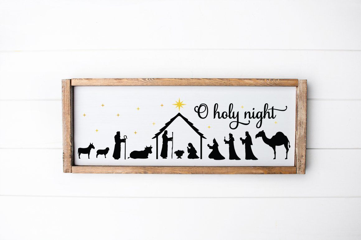 Oh Holy Night SVG, Nativity Scene SVG