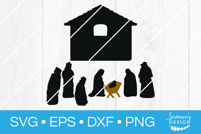 Nativity Scene SVG SavanasDesign