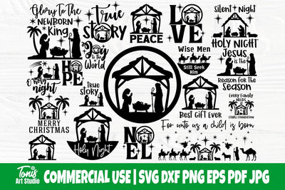 Nativity Scene x19 SVG Bundle, Nativity Svg, Png SVG TonisArtStudio 