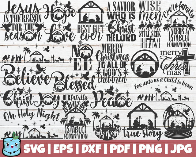 Nativity SVG Bundle SVG MintyMarshmallows 