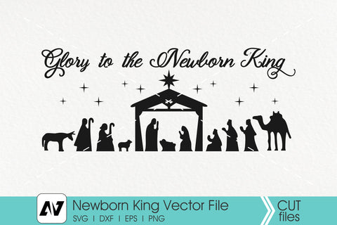Nativity Svg, Glory to the Newborn King Svg, Christmas Svg SVG Pinoyart Kreatib 