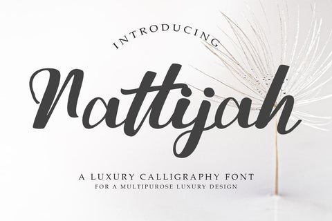 Nattijah Luxury Calligraphy Font Font nearzz 