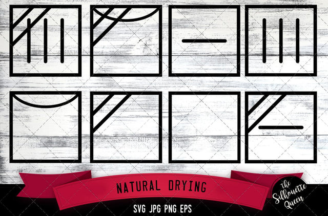 Natural drying Icon SVG -Vector Symbol Commercial & Personal Use- Cricut,Silhouette,Cameo,Vinyl Cut SVG Loveleen Kaur 