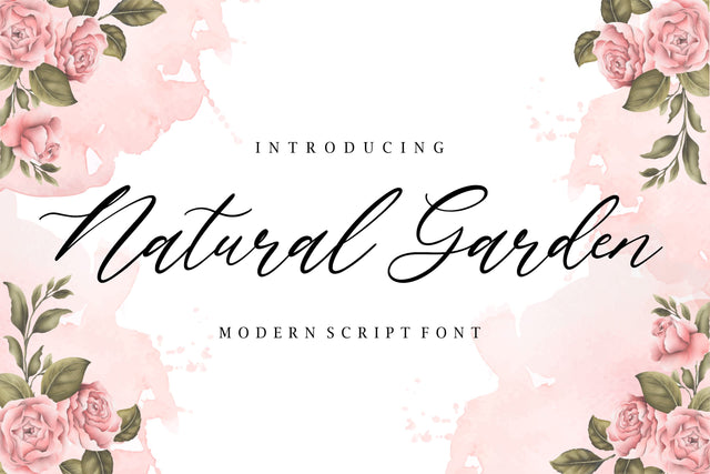 Natural Garden modern script font Font Balpirick 