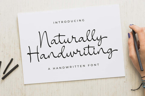Naturally Handwriting Font love script 