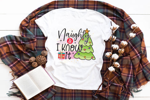 Naughty and I Know It PNG Funny Christmas Sublimation CraftLabSVG 