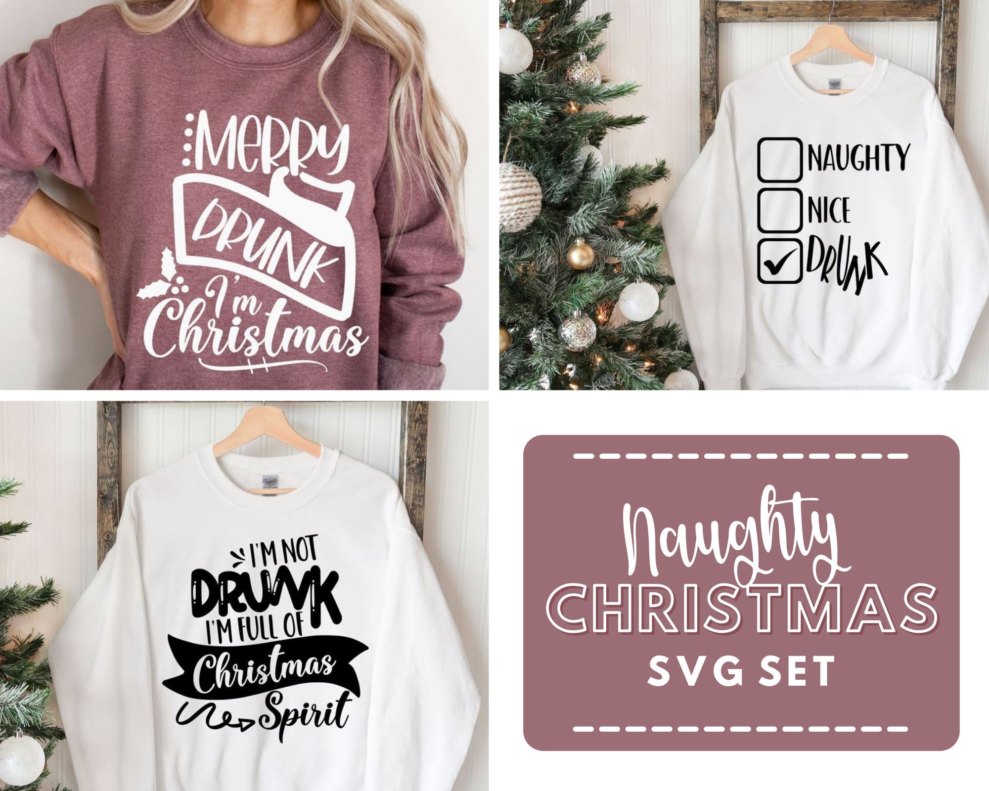 Naughty Christmas Design Set - So Fontsy