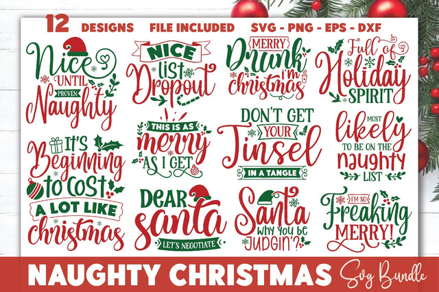 Naughty Christmas SVG Bundle SVG Ariyan 