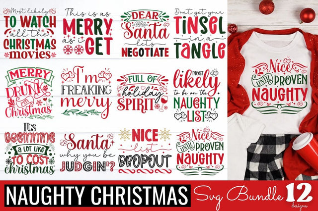 Naughty Christmas SVG Bundle SVG DESIGNISTIC 