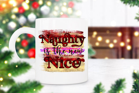 Naughty is the New Nice- Christmas Sublimation Design Sublimation Happy Printables Club 