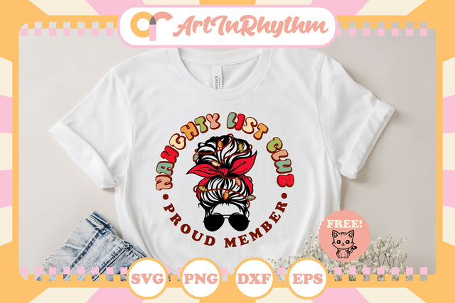 Naughty List Club / Retro Christmas svg SVG Artinrhythm shop 