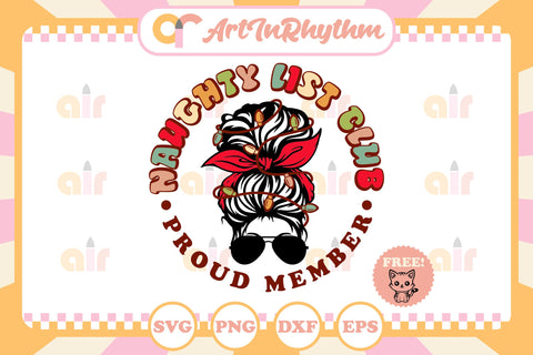 Naughty List Club / Retro Christmas svg SVG Artinrhythm shop 