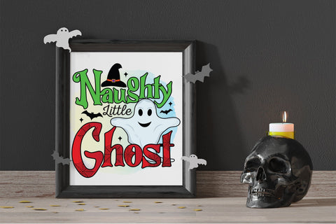 Naughty Little Ghost - Halloween Sublimation Design Sublimation CraftLabSVG 