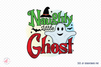 Naughty Little Ghost - Halloween Sublimation Design Sublimation CraftLabSVG 
