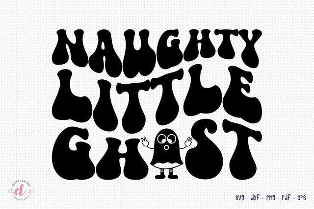 Naughty Little Ghost | Retro Halloween SVG SVG CraftLabSVG 