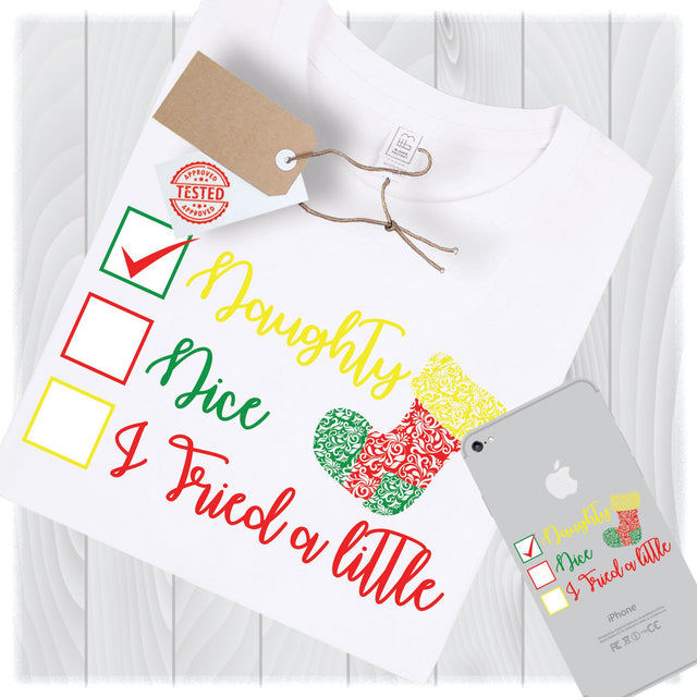 Naughty Nice I Tried SVG Files for Cricut Designs | Christmas SVG Files SVG My Sew Cute Boutique 
