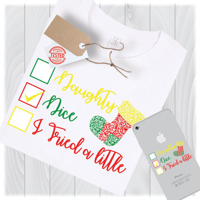 Naughty Nice I Tried SVG Files for Cricut Designs | Christmas SVG Files SVG My Sew Cute Boutique 