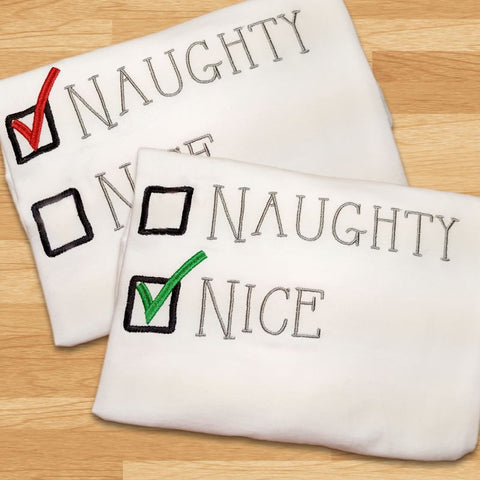 Naughty or Nice Christmas Embroidery Embroidery/Applique Designed by Geeks 