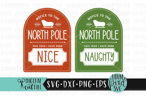 Naughty or Nice Sign SVG SVG Lilium Pixel SVG 
