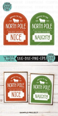 Naughty or Nice Sign SVG SVG Lilium Pixel SVG 