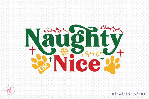 Naughty or Nice SVG - Christmas Dog SVG SVG CraftLabSVG 