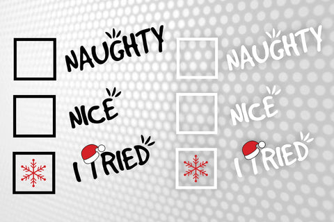 Naughty or Nice Svg | Naughty Nice png | Christmas Shirt SVG | Christmas Clipart | Dxf Cricut | Cricut silhouette ,svg cutting file SVG 1uniqueminute 