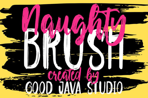 Naughty – Script brush Font Good Java 