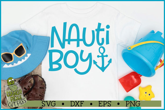 Nauti Boy Anchor SVG File SVG Crunchy Pickle 