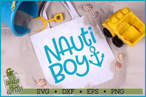 Nauti Boy Anchor SVG File SVG Crunchy Pickle 