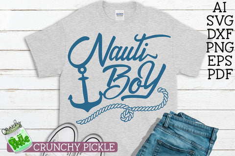 Nauti Boy & Nauti Girl 2-piece svg set SVG Crunchy Pickle 