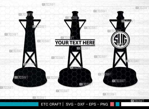 Nautical Buoy Monogram, Nautical Buoy Silhouette, Nautical Buoy Svg, Buoy Svg, Life Buoy, Navy, Boat Helm, SB00080 SVG ETC Craft 