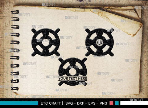 Nautical Buoy Monogram, Nautical Buoy Silhouette, Nautical Buoy Svg, Buoy Svg, Life Buoy, Navy, Boat Helm, SB00080 SVG ETC Craft 