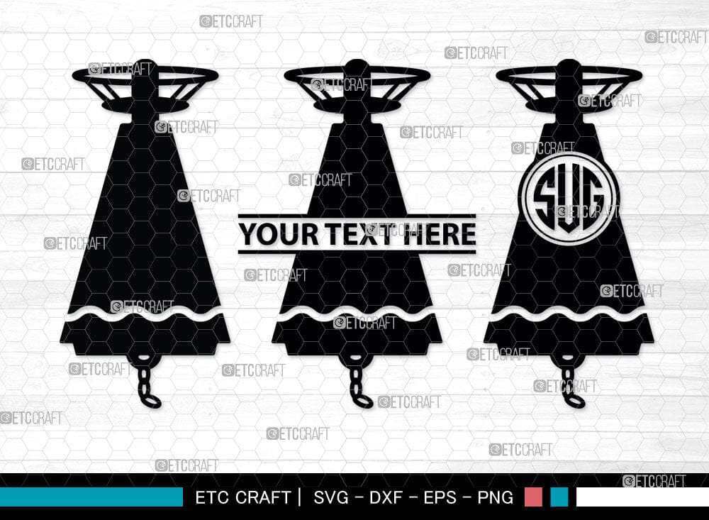 Nautical Buoy Monogram, Nautical Buoy Silhouette, Nautical Buoy Svg ...
