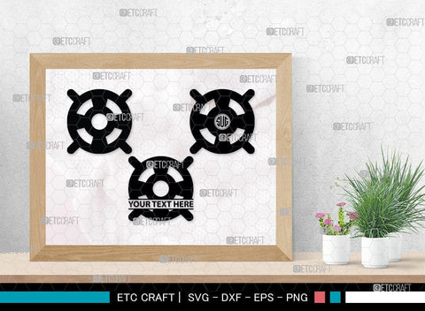 Nautical Buoy Monogram, Nautical Buoy Silhouette, Nautical Buoy Svg, Buoy Svg, Life Buoy, Navy, Boat Helm, SB00080 SVG ETC Craft 