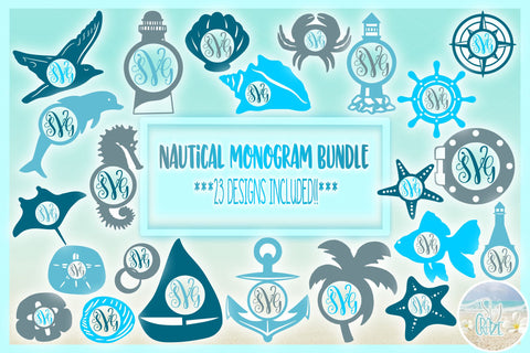 Nautical Monogram Bundle SVG Dxf Eps Png PDF SVG SVGcraze 