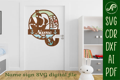 Nautical Monogram Letter Q SVG Cut File Graphic SVG APInspireddesigns 