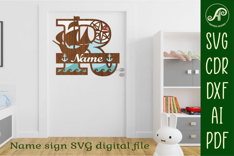 Nautical Monogram Letter R SVG Cut File Graphic SVG APInspireddesigns 