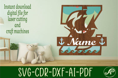 Nautical Monogram Letter Z SVG Cut File Graphic SVG APInspireddesigns 