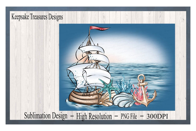 Nautical, Placemat Template, Drying Mat Template, Sublimation Design, PNG Printable, Digital Download, Keepsake Treasures Designs Sublimation Keepsake Treasures Designs LLC. 