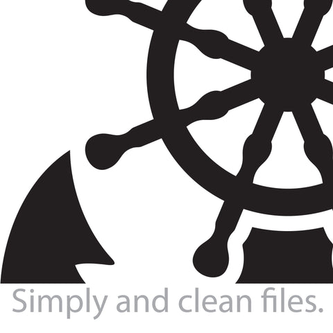 Nautical Ship Wheel and Anchor SVG TribaliumArtSF 