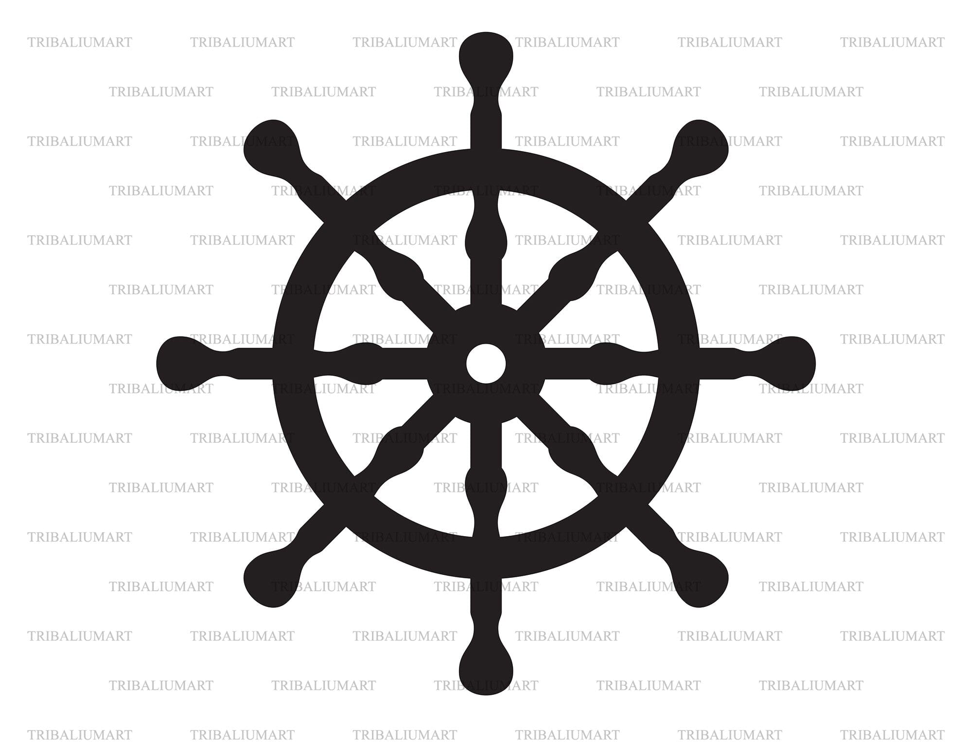 Ships wheel dxf File Free Download 