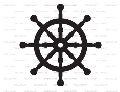 Nautical Ship Wheel SVG TribaliumArtSF 