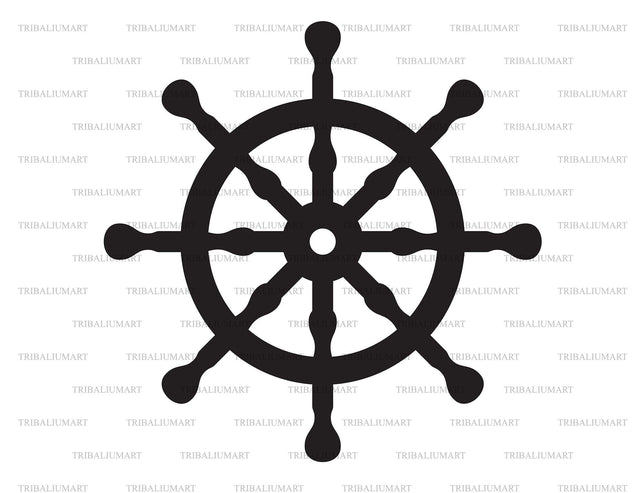 Nautical Ship Wheel SVG TribaliumArtSF 