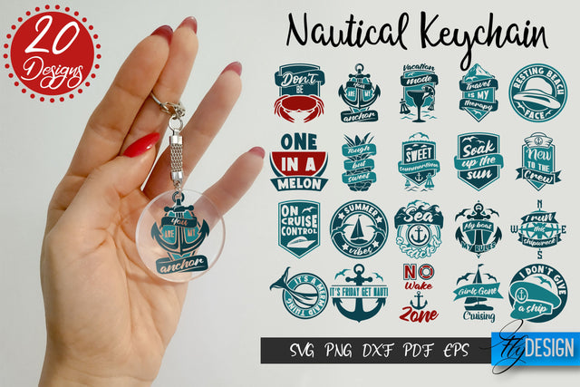 Nautical SVG Bundle | Summer Quotes SVG| Keychain SVG Bundle SVG Fly Design 
