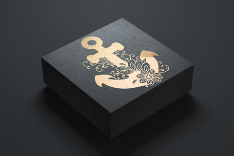 Nautical SVG, Floral Anchor SVG, Navy SVG Flower Design. SVG Elinorka 