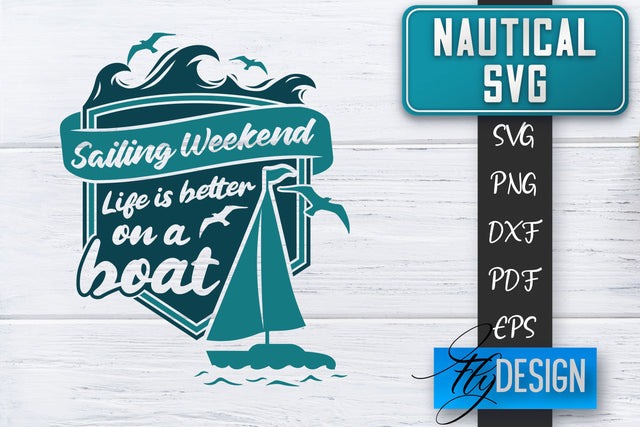 Nautical SVG | Summer Quotes SVG | Anchor SVG | Beach SVG Fly Design 