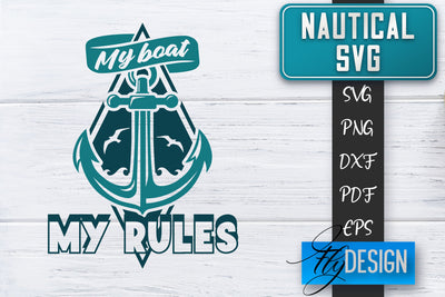 Nautical SVG | Summer Quotes SVG | Anchor SVG | Beach SVG Fly Design 