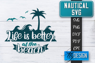 Nautical SVG | Summer Quotes SVG | Anchor SVG | Beach SVG Fly Design 
