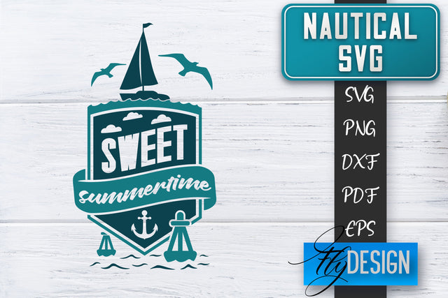 Nautical SVG | Summer Quotes SVG | Anchor SVG | Beach SVG Fly Design 